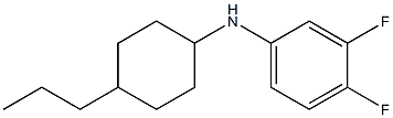 3,4-difluoro-N-(4-propylcyclohexyl)aniline Struktur