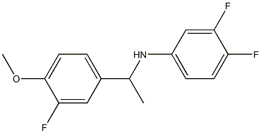 3,4-difluoro-N-[1-(3-fluoro-4-methoxyphenyl)ethyl]aniline Struktur