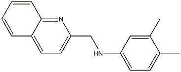 3,4-dimethyl-N-(quinolin-2-ylmethyl)aniline Struktur