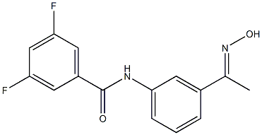 3,5-difluoro-N-{3-[(1E)-N-hydroxyethanimidoyl]phenyl}benzamide Struktur