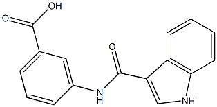 3-[(1H-indol-3-ylcarbonyl)amino]benzoic acid Struktur