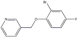 3-[(2-bromo-4-fluorophenoxy)methyl]pyridine Struktur