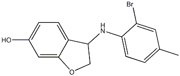 3-[(2-bromo-4-methylphenyl)amino]-2,3-dihydro-1-benzofuran-6-ol Struktur