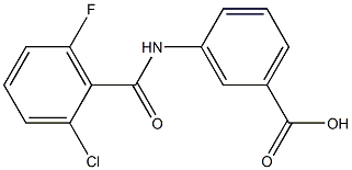 3-[(2-chloro-6-fluorobenzene)amido]benzoic acid Struktur