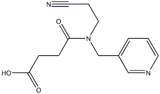 3-[(2-cyanoethyl)(pyridin-3-ylmethyl)carbamoyl]propanoic acid Struktur