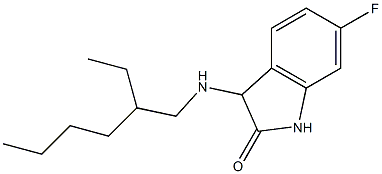 3-[(2-ethylhexyl)amino]-6-fluoro-2,3-dihydro-1H-indol-2-one Struktur