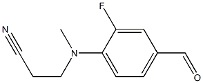 3-[(2-fluoro-4-formylphenyl)(methyl)amino]propanenitrile Struktur