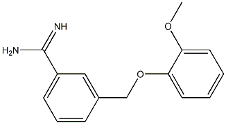 3-[(2-methoxyphenoxy)methyl]benzenecarboximidamide Struktur