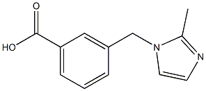 3-[(2-methyl-1H-imidazol-1-yl)methyl]benzoic acid Struktur