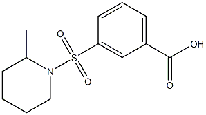 3-[(2-methylpiperidine-1-)sulfonyl]benzoic acid Struktur