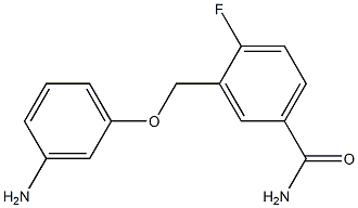 3-[(3-aminophenoxy)methyl]-4-fluorobenzamide Struktur