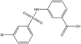 3-[(3-bromobenzene)sulfonamido]benzoic acid Struktur