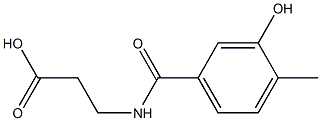 3-[(3-hydroxy-4-methylbenzoyl)amino]propanoic acid Struktur