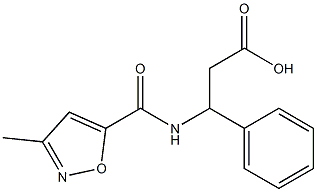 3-[(3-methyl-1,2-oxazol-5-yl)formamido]-3-phenylpropanoic acid Struktur