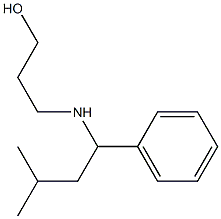 3-[(3-methyl-1-phenylbutyl)amino]propan-1-ol Struktur