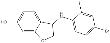 3-[(4-bromo-2-methylphenyl)amino]-2,3-dihydro-1-benzofuran-6-ol Struktur