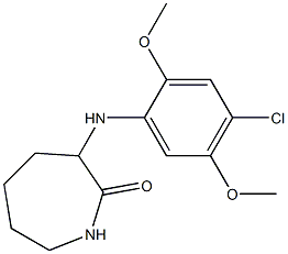 3-[(4-chloro-2,5-dimethoxyphenyl)amino]azepan-2-one Struktur