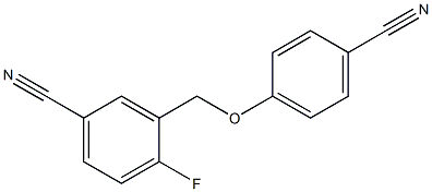 3-[(4-cyanophenoxy)methyl]-4-fluorobenzonitrile Struktur