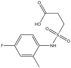 3-[(4-fluoro-2-methylphenyl)sulfamoyl]propanoic acid Struktur