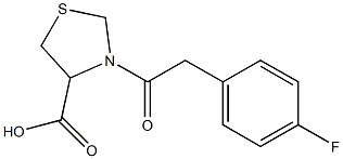 3-[(4-fluorophenyl)acetyl]-1,3-thiazolidine-4-carboxylic acid Struktur