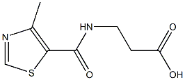 3-[(4-methyl-1,3-thiazol-5-yl)formamido]propanoic acid Struktur