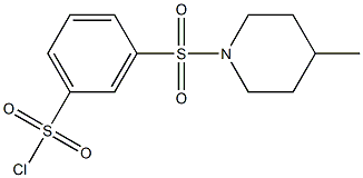 3-[(4-methylpiperidine-1-)sulfonyl]benzene-1-sulfonyl chloride Struktur