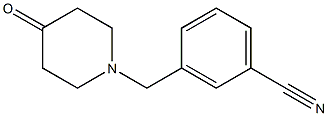 3-[(4-oxopiperidin-1-yl)methyl]benzonitrile Struktur