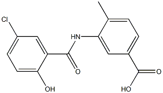 3-[(5-chloro-2-hydroxybenzene)amido]-4-methylbenzoic acid Struktur