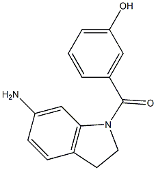 3-[(6-amino-2,3-dihydro-1H-indol-1-yl)carbonyl]phenol Struktur