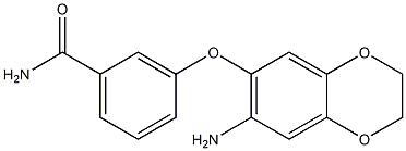 3-[(7-amino-2,3-dihydro-1,4-benzodioxin-6-yl)oxy]benzamide Struktur