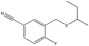 3-[(butan-2-ylsulfanyl)methyl]-4-fluorobenzonitrile Struktur