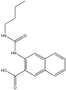 3-[(butylcarbamoyl)amino]naphthalene-2-carboxylic acid Struktur