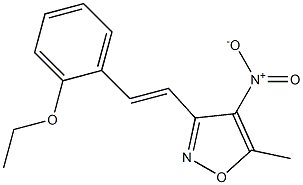 3-[(E)-2-(2-ethoxyphenyl)vinyl]-5-methyl-4-nitroisoxazole Struktur