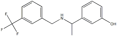 3-[1-({[3-(trifluoromethyl)phenyl]methyl}amino)ethyl]phenol Struktur