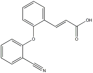 3-[2-(2-cyanophenoxy)phenyl]prop-2-enoic acid Struktur