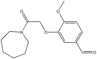 3-[2-(azepan-1-yl)-2-oxoethoxy]-4-methoxybenzaldehyde Struktur