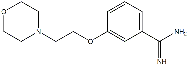 3-[2-(morpholin-4-yl)ethoxy]benzene-1-carboximidamide Struktur