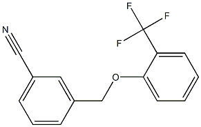 3-[2-(trifluoromethyl)phenoxymethyl]benzonitrile Struktur