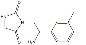 3-[2-amino-2-(3,4-dimethylphenyl)ethyl]imidazolidine-2,4-dione Struktur