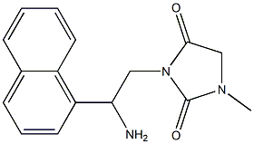 3-[2-amino-2-(naphthalen-1-yl)ethyl]-1-methylimidazolidine-2,4-dione Struktur