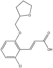 3-[2-chloro-6-(oxolan-2-ylmethoxy)phenyl]prop-2-enoic acid Struktur