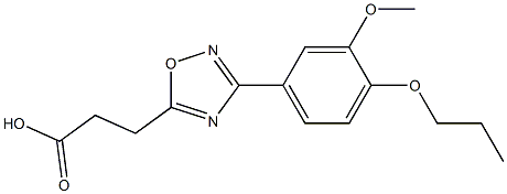 3-[3-(3-methoxy-4-propoxyphenyl)-1,2,4-oxadiazol-5-yl]propanoic acid Struktur