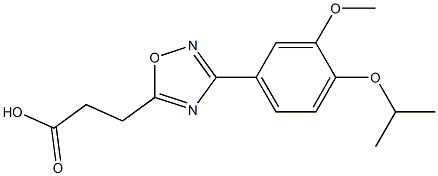 3-[3-(4-isopropoxy-3-methoxyphenyl)-1,2,4-oxadiazol-5-yl]propanoic acid Struktur