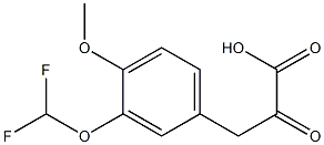 3-[3-(difluoromethoxy)-4-methoxyphenyl]-2-oxopropanoic acid Struktur