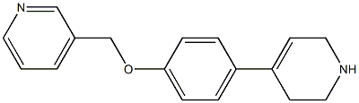 3-[4-(1,2,3,6-tetrahydropyridin-4-yl)phenoxymethyl]pyridine Struktur