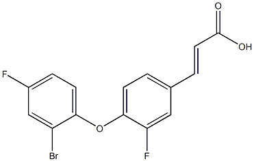 3-[4-(2-bromo-4-fluorophenoxy)-3-fluorophenyl]prop-2-enoic acid Struktur