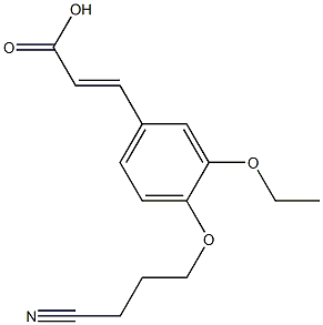 3-[4-(3-cyanopropoxy)-3-ethoxyphenyl]prop-2-enoic acid Struktur