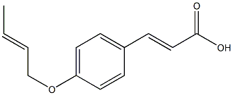 3-[4-(but-2-en-1-yloxy)phenyl]prop-2-enoic acid Struktur