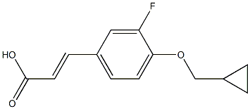 3-[4-(cyclopropylmethoxy)-3-fluorophenyl]prop-2-enoic acid Struktur