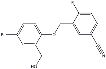 3-[4-bromo-2-(hydroxymethyl)phenoxymethyl]-4-fluorobenzonitrile Struktur